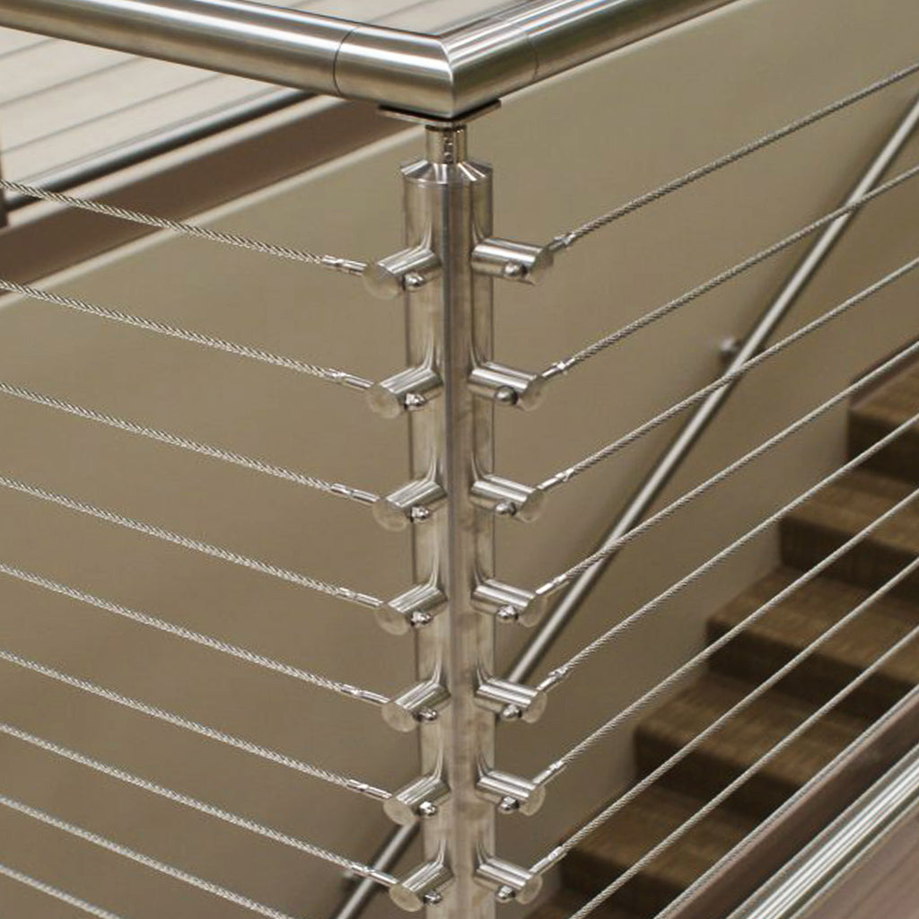 Stainless Steel Cable Holders - Wire Supports - Stainless Stair