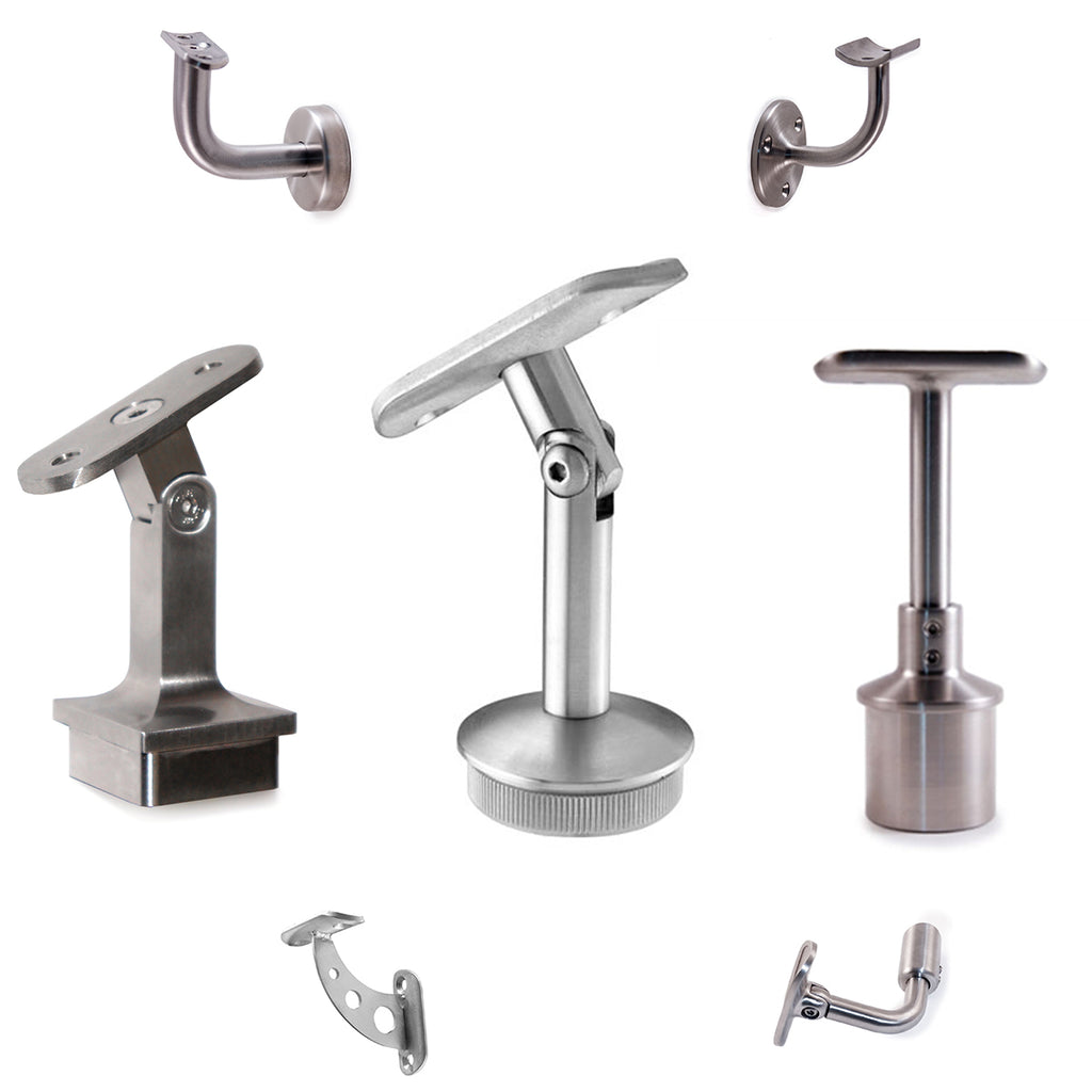 Handrail Rack Support Stainless Steel Handrail Supports - Brackets - Stainless Stair Parts ...