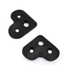 NeroSteel Black Metal 90° Mounting Plates for 33.7mm to 42.4mm round tubes