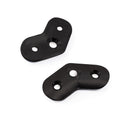 NeroSteel Black Metal 45° Mounting Plates for 33.7mm to 42.4mm round tube rail