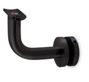 NeroSteel Black Metal Round Wall Handrail Support with Glass Clamp