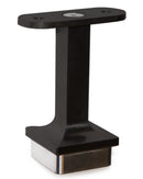NeroSteel Black Metal Flat Handrail Support for 40mm Square Rail