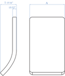 NeroSteel Black Metal Chameleon Floor Glass Clamp for glass up to 4-7/32" thick