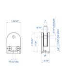 NeroSteel Black Metal Glass Clamp for round and square railing systems