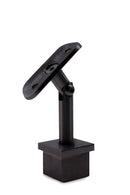 NeroSteel Black Metal Pivotable Round Handrail Support for Square Rail