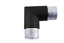 NeroSteel Black Metal Round Connector Elbow for round tube systems
