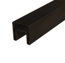 NeroSteel Contemporary Slotted Squared Rail for Glass or LED system