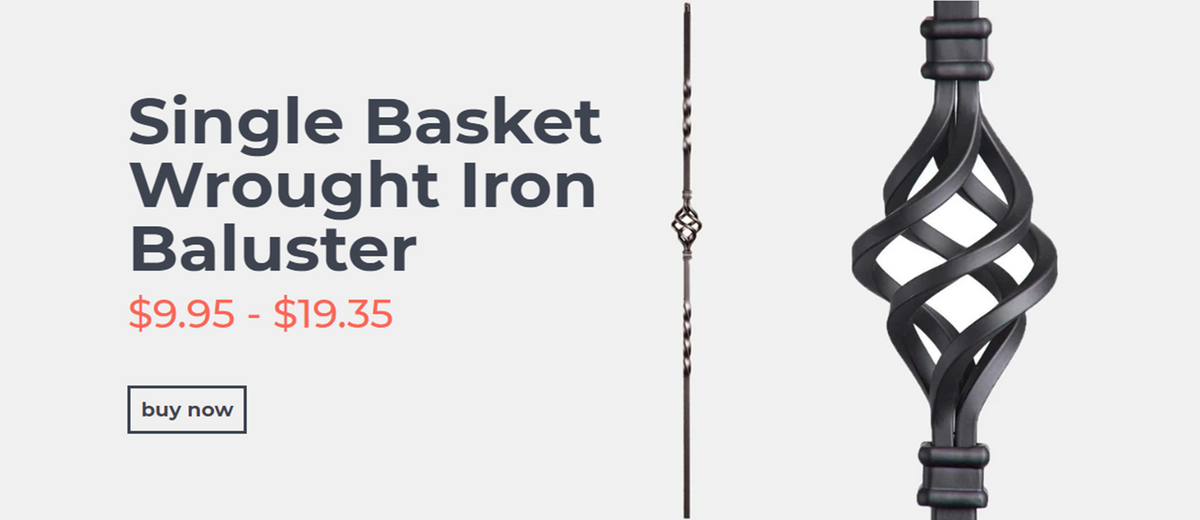 Cheap Single Basket Wrought Iron Blusters