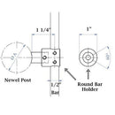 E006 ROUND BAR HOLDER