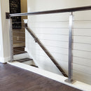 6084 Modern Red Oak Wood Stair Railing
