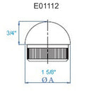 E01112  Stainless Steel Semispherical End Cap
