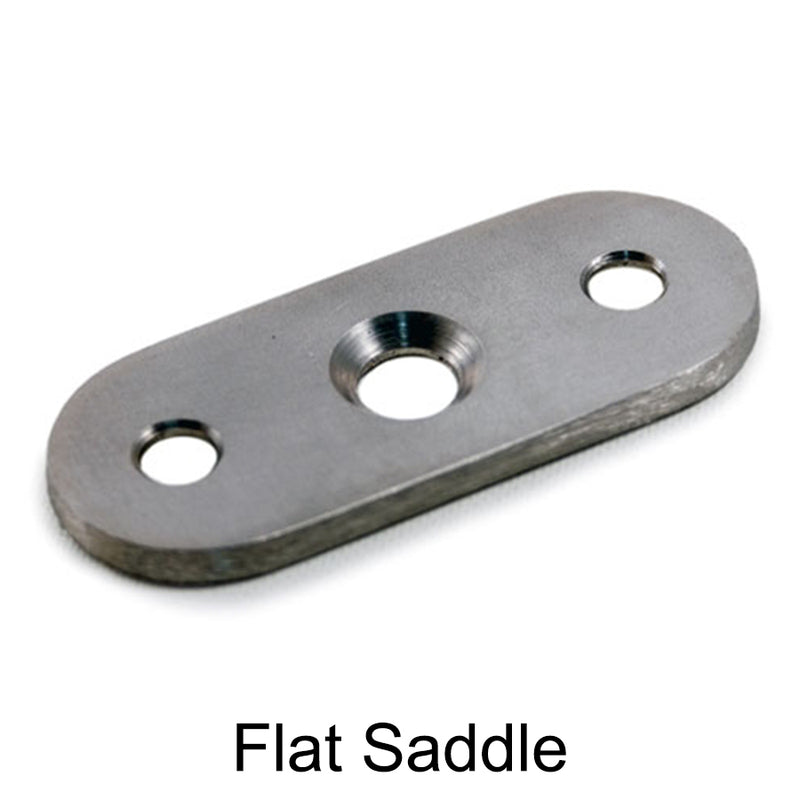 E011976 Stainless Steel flat and straight saddle for flat handrail