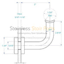 E022/S1 Stainless Steel Glass Bracket 