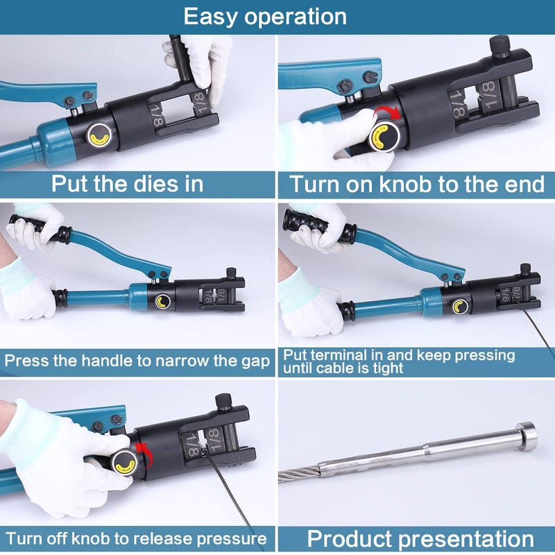 E40685-R Manual Hydraulic Crimping Tool for Cable Terminals