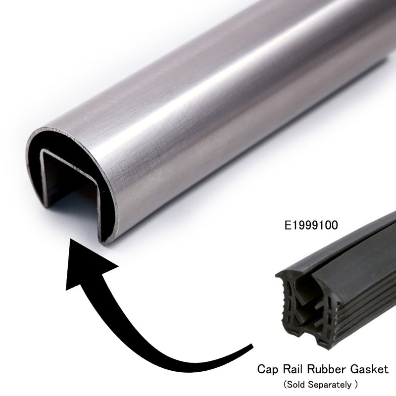 E1000424 Stainless Steel Round Cap Rail for Glass Railing Systems ...
