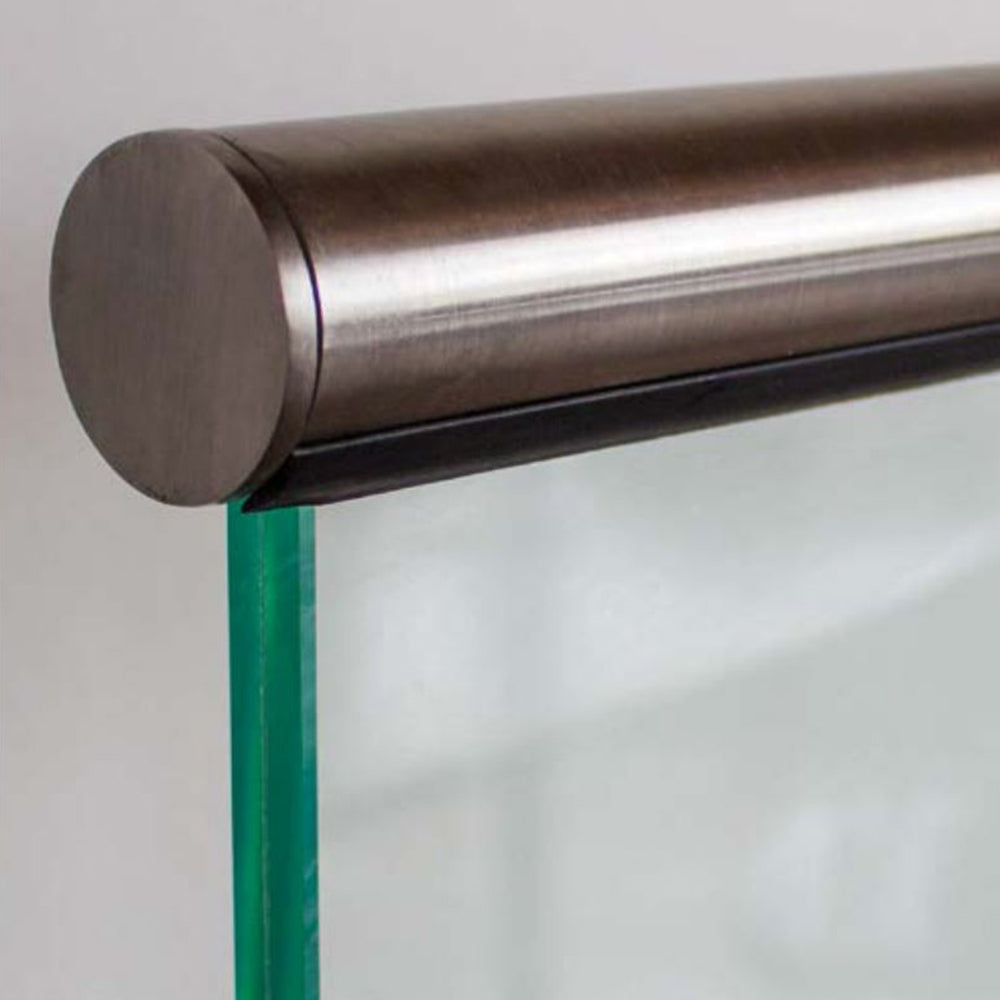 E1000424 Stainless Steel Round Cap Rail for Glass Railing Systems ...