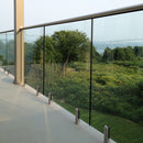 stainless steel glass railing systems slotted top rail