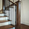 Contemporary Stainless Steel Wood Newel 