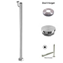 E0043 Stainless Steel Floor Mount Newel Post Staircase