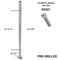 Modern Stair E0042-4 Pre-Drilled 4 Holes/Middle Stainless Steel Newel Post