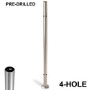E0042-4 Pre-Drilled 4 Holes/Middle Stainless Steel Newel Post