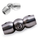 Stainless Steel Railing E0070 Pivotable Inline Round Bar Connector