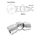 Stainless Steel Sraircase Railing E0074 Pivotable Round Bar Connector for Round Newel Post