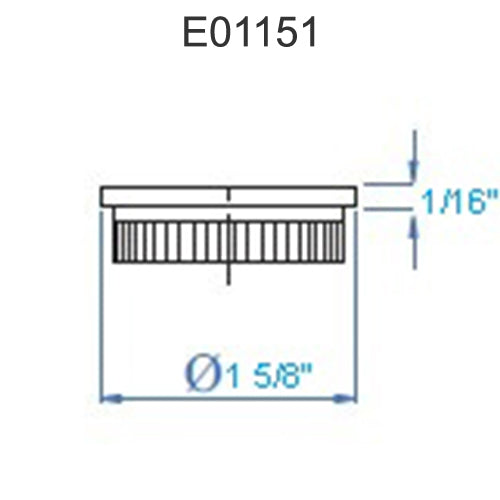E01151 Stainless Steel Flat Ultra-Thin End Cap