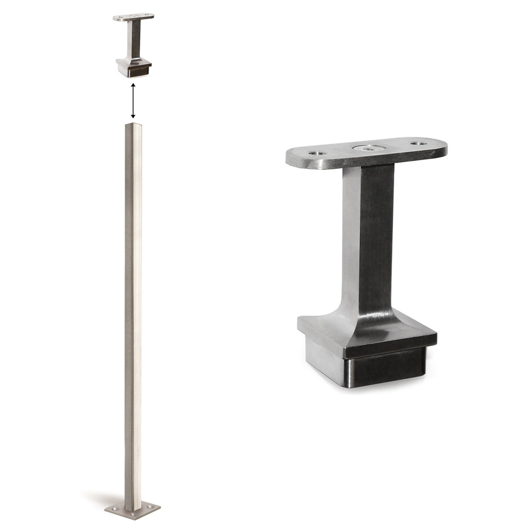 Support Point Stair Railing Square Railing Handrail Support for Balcony - Stainless Stair Parts ...