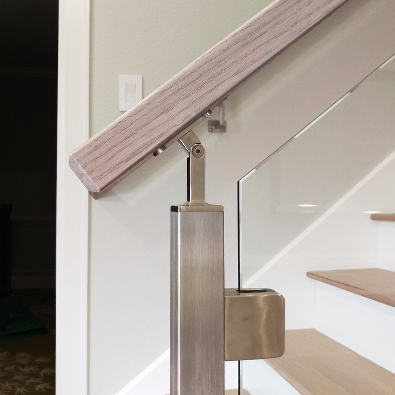 Decorative Railing Support E037700 Adjustable Square Railing Handrail Support for Ra...