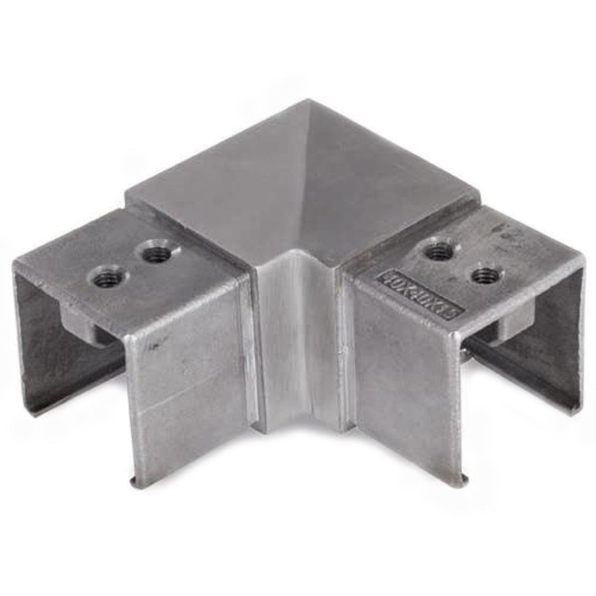 E1400120 Stainless Steel Square Cap Railing 90 Degree Elbow - Stainless ...