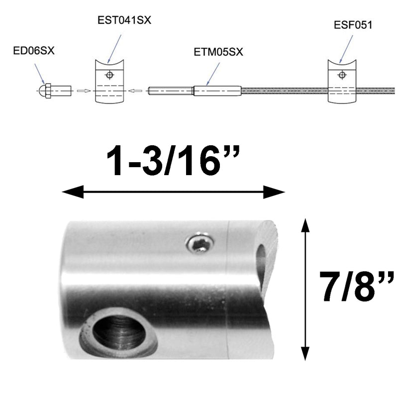 EST041SX Stainless Steel Cable Support