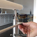 How to attach round bars