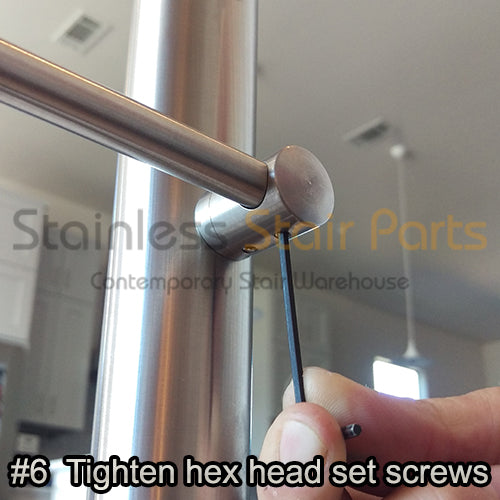 E0069 Stainless Steel Round Bar Holder for Round Newel Post