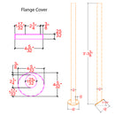 Stainless Steel angled round newel post