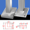 E0032/37/K Angled Knee Wall Square Stainless Steel Newel Post