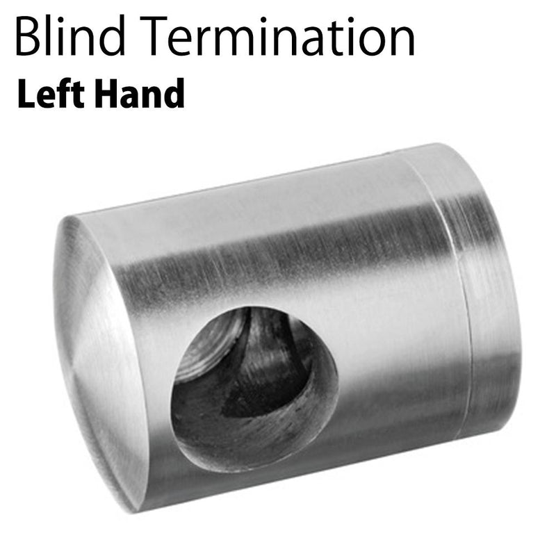 Round Bar Blind Termination "Left Hand" for Flat Surface