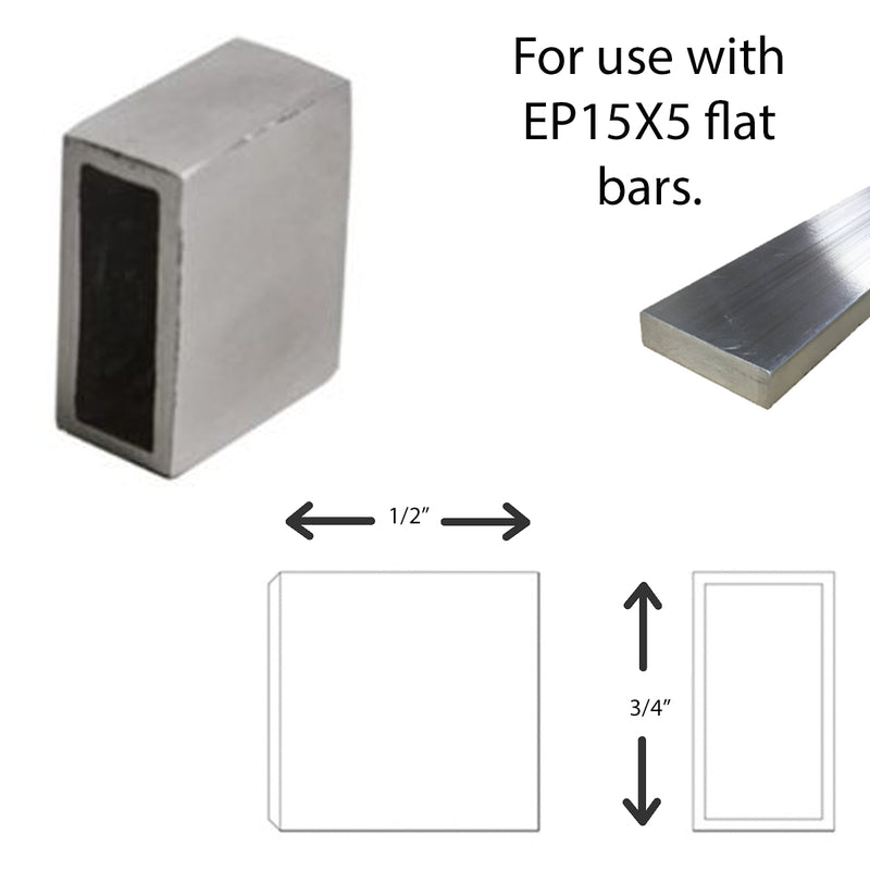 E036200 Stainless Steel Flat Bar End Cap