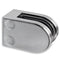 Stainless Steel Rounded Glass Clamp for Flat Surface Mount