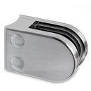 Stainless Steel Rounded Glass Clamp for Round Newel Post