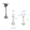 E1540100 Handrail Support for Cap and LED Railing System