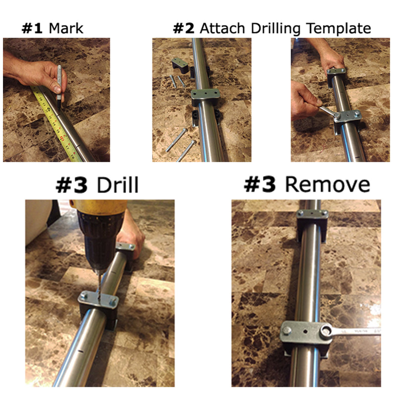Stainless Newel Post & Rail Drilling Template Set