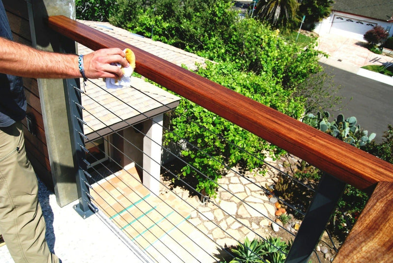 Stainless Steel Railing Cleaning