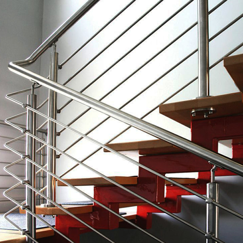 Modern Stainless Steel Stair Round Bar Holder