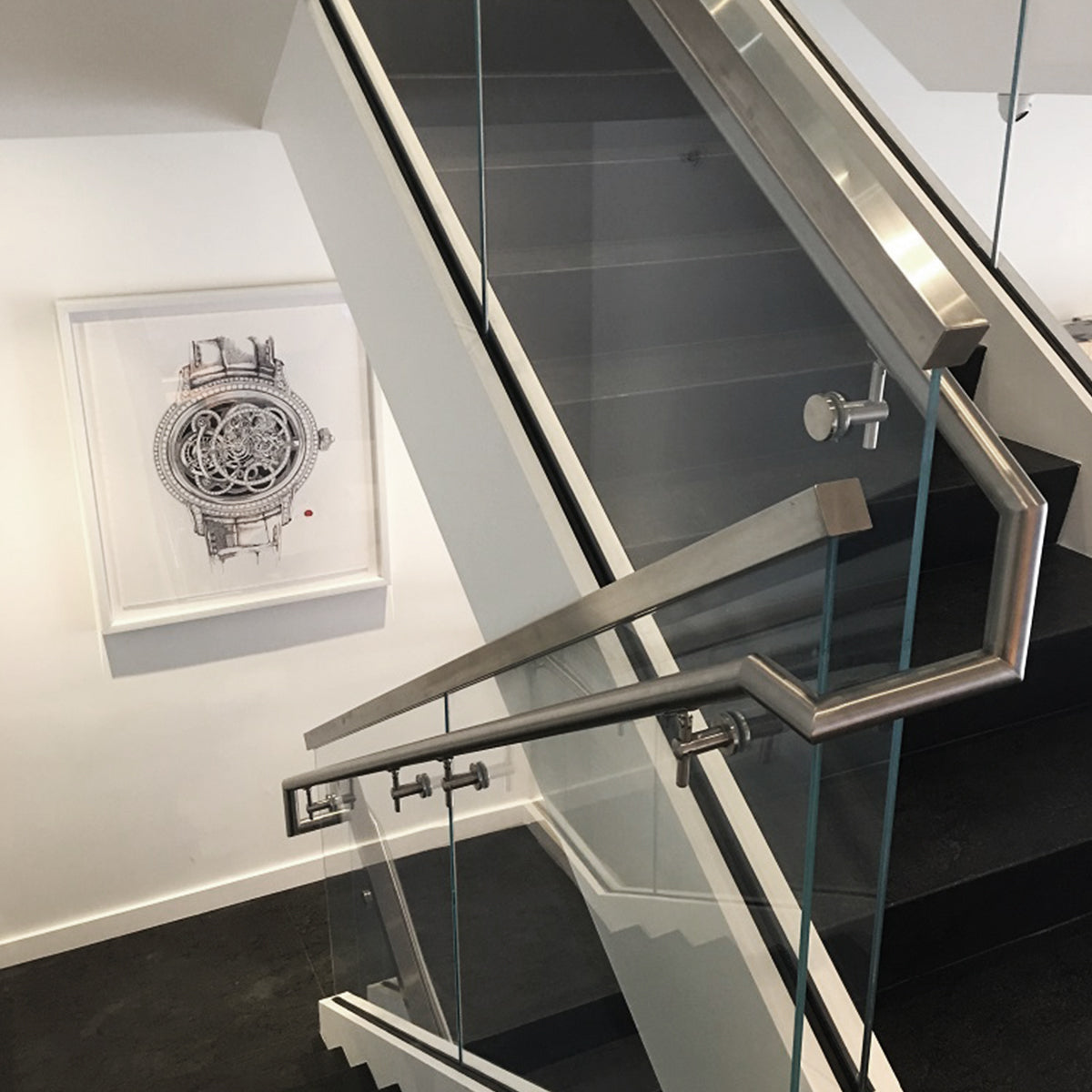 E10040X40 Stainless Steel Square Cap Rail for Glass Railing - Stainless ...